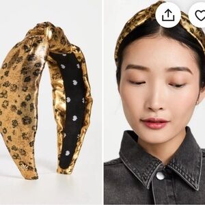 Lele Sadoughi Gold Floral Headband